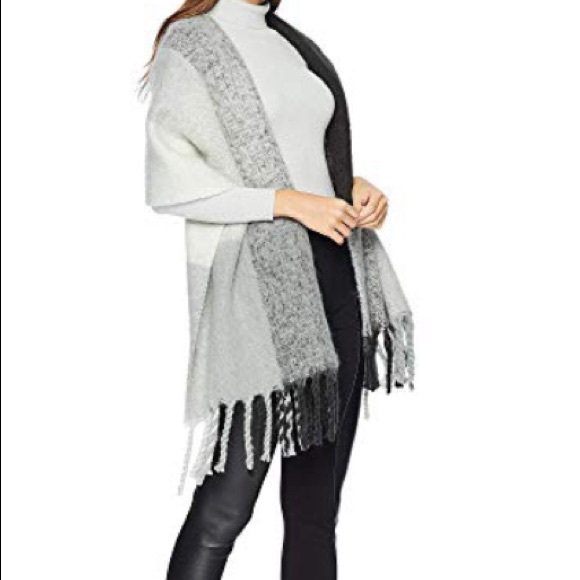 Oversize Scarf Black Gray Michael Stars Brush Hour - Picture 4 of 8